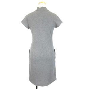 LACOSTE 半袖ミニワンピース グレー