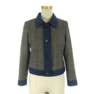 FASHION デニム切替ツイードジャケット 9R ネイビー