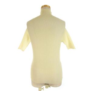 PLEATS PLEASE ISSEY MIYAKE (T.) カットソー 半袖 ハイネック 薄手 無地 3 アイボリー