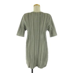 PLEATS PLEASE ISSEY MIYAKE 近年モデル ワンピース 五分袖 チェック 3 グレー