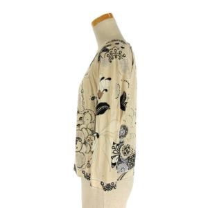 LEONARD 花柄長袖カットソー M ライトベージュ