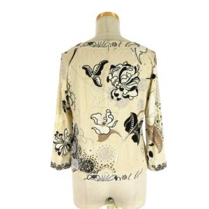 LEONARD 花柄長袖カットソー M ライトベージュ