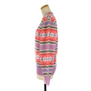 Christian Dior 総柄クルーネックニットセーター パープル