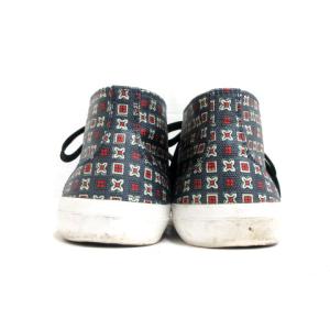 DOLCE&GABBANA CS1268 スニーカー ローカット 総柄 6 ネイビー