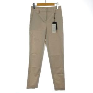 テーパード スラックス パンツ ストレッチ 36 ベージュ系