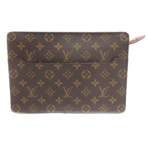 LOUIS VUITTON 01年製 M51795 ポシェット オム モノグラム セカンド クラッチバッグ ブラウン