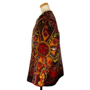 HERMES マルジェラ期  AUX PAYS DES EPICES リバーシブル ノーカラーコート M 赤