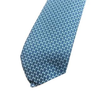 20AW Hロゴシルクツイルネクタイ ブルー