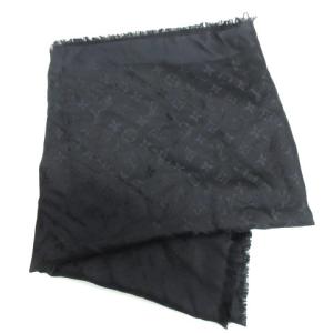 M71329 16年製 モノグラム ノワール シルクミックス大判ストール ブラック