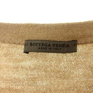 BOTTEGA VENETA 2way 袖切り替え ニット セーター 長袖 半袖 クルーネック アルパカ 無地 50 ベージュ