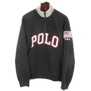 フリース ハーフジップ ジャケット ブラック