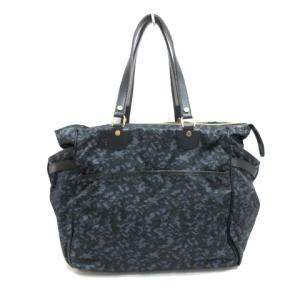 Orobianco トートバッグ カモフラ柄 レザー ネイビー