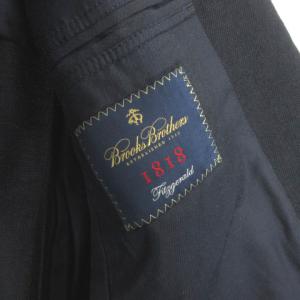 Brooks Brothers 1818 Fitggerald テーラードジャケット ブレザー 長袖 2B ウール 37S ネイビー