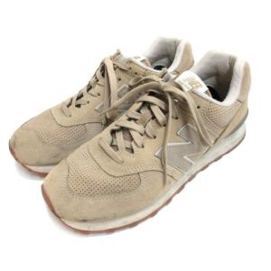 New Balance ML574ESF スニーカー スエード 27.5cm ベージュ