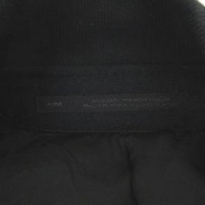 JULIUS 18AW 637BLM6 スタジアム ジャケット 中綿 メルトン ラムレザー ブラック