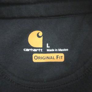Carhartt ジップアップ パーカー 長袖 フーディー ロゴ コットン L ブラック