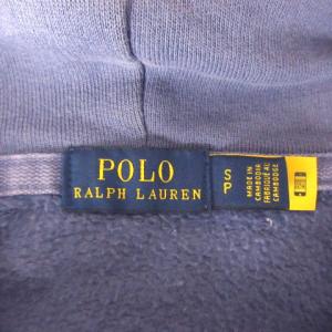 POLO RALPH LAUREN プルオーバース刺繍ウェットパーカー S パープル 
