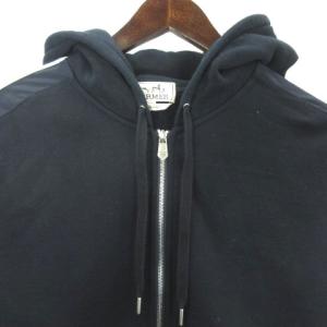 HERMES ジップアップ ライン パーカー トラック ジャケット ネイビー