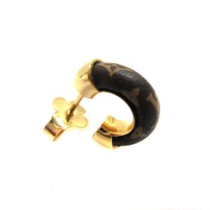 LOUIS VUITTON M00474 21年製 ブックル ドレイユ ミニ フープ ワイルド LV モノグラム ピアス 片耳用