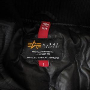 ALPHA INDUSTRIES フーデット リブ ジャケット ミリタリー ブラック S 220301E アウター