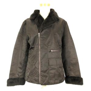 ジャケット フェイクファー ナイロン 7 ブラウン