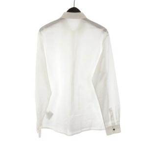 HERMES ホースプリントコットンシャツ 41 16 ホワイト