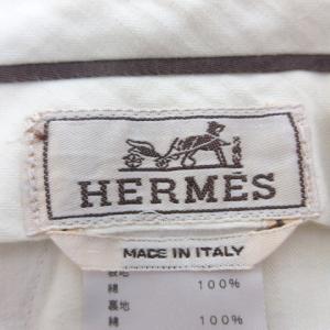 HERMES スラックスパンツ  アイボリー