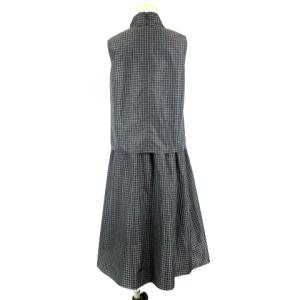 Diagram 18AW スカートセットアップ タフタチェック 38 ブラック