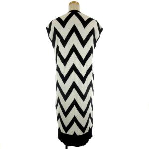 Grace Class 20SS ワンピース ひざ丈 ニット ヘリンボーン 36 ブラック ホワイト