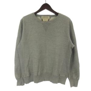 スウェット トレーナー 長袖 クルーネック 無地 コットン M グレー