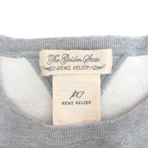 REMI RELIEF スウェット トレーナー 長袖 クルーネック 無地 コットン M グレー