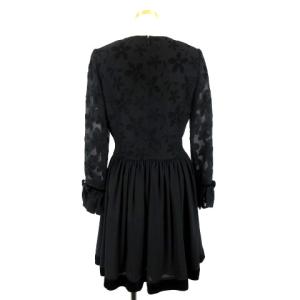M'S GRACY ワンピース 長袖 花柄 9 ブラック 220331E ECR15