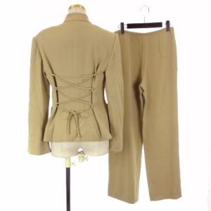 ARMANI COLLEZIONI パンツ セットアップ レースアップ 40 42 ベージュ
