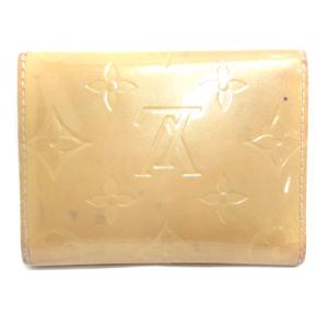 LOUIS VUITTON M91407 アンヴェロップ カルト ドゥ ヴィジット ヴェルニ カードケース 名刺入れ ベージュ系 RRR