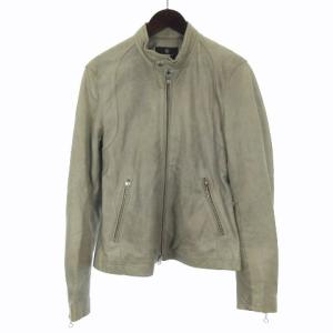シングル ライダースジャケット シープスキン グレー M 221018E アウター RRR