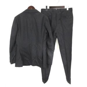TOMORROWLAND スーツ フォーマル セットアップ ジャケット パンツ ストライプ 46 ブラック 221018E