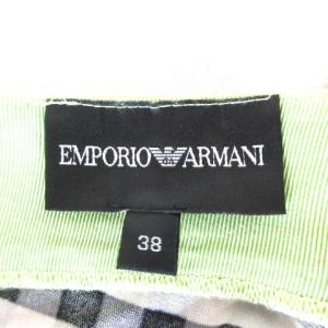 EMPORIO ARMANI 半袖 カットソー チェック 38 ブラック ホワイト