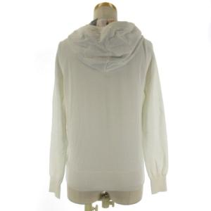 BLUE LABEL CRESTBRIDGE ジップアップ パーカー 長袖 ニット コットン 38 ホワイト 220822E