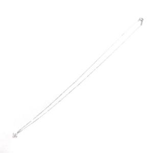 4℃ K10 フラワーモチーフネックレス シルバーカラー