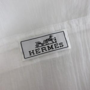 HERMES テーラードジャケット ナイロン シースルー 2B 52 ホワイト
