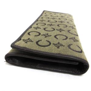 CELINE ヴィンテージ 三つ折り 長財布 ロングウォレット ジャガード 総柄 ベージュ RRR AA