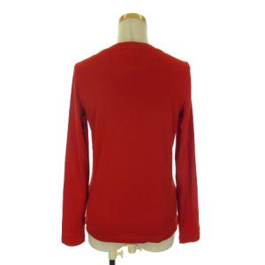 LACOSTE カットソー Tシャツ 長袖 クルーネック ロンT ワンポイント 刺繍 12 オレンジ AA