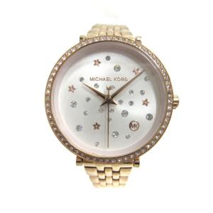 ライトストーン クオーツ 腕時計 MK-4497 ゴールドカラー系