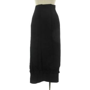 99年製 GS-10027M スカート ロング タイト 無地 ウール ストレッチ M ブラック