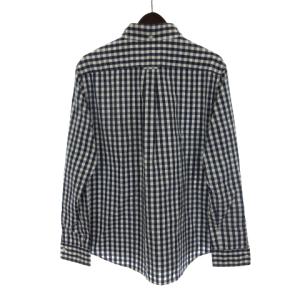 SHIPS 近年モデル 111-10-0198 チェックシャツ 長袖 コットン リネン ネイビー