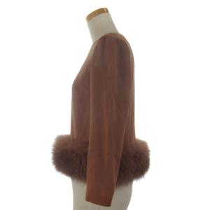 Diagram フォックスファー カットソー 長袖 ラウンドネック 36 キャメル 近年モデル RRR