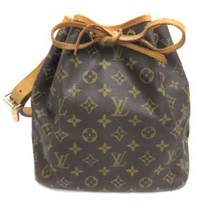 LOUIS VUITTON 97年製 M42226 モノグラム プチノエ 巾着バッグ 茶