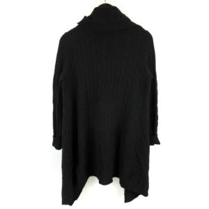 POLO RALPH LAUREN 近年モデル ケーブル ニット カーディガン 長袖 カシミヤ混 ベルト S ブラック