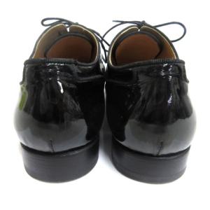 HERMES ビジネスシューズ エナメル レースアップ ストレートチップ 41.5 ブラック