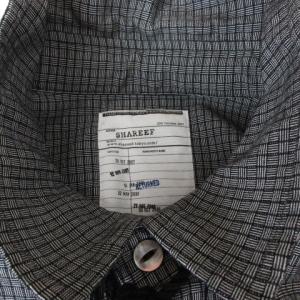 SHAREEF チェック シャツ 長袖 切替 2 グレー ブラック